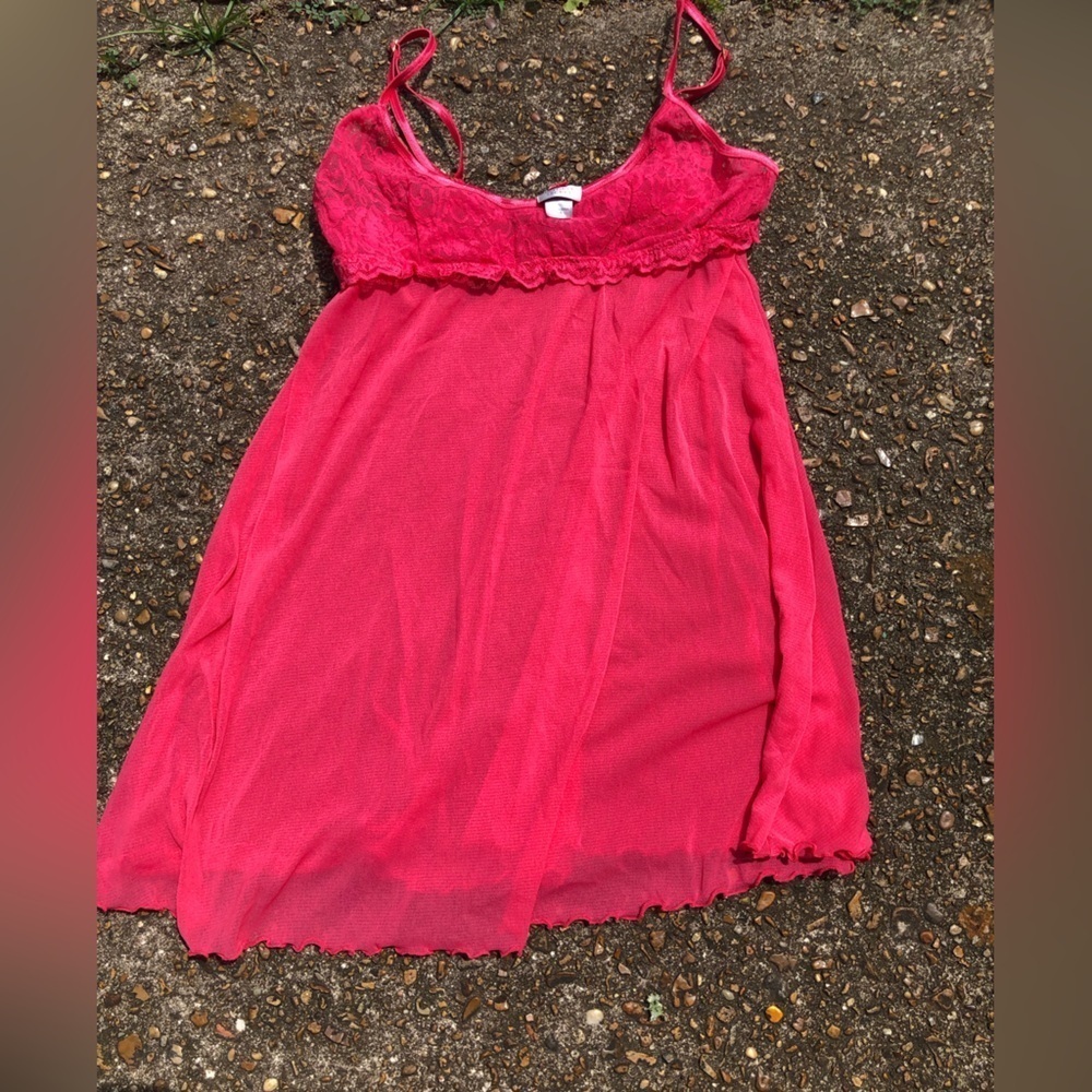 Victoria’s Secret Pink Sheer Teddy Slip size Medium Fairy Feminine Dainty